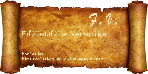 Füstös Veronika névjegykártya